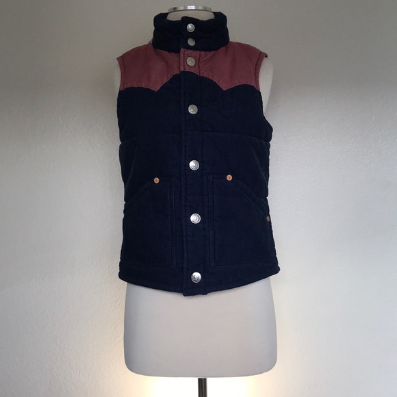 True Religion Corduroy Zip Up Puffer Vest - Picture 5 of 5